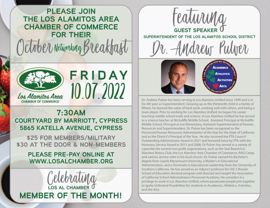 Chamber October Breakfast with Dr. Andrew Pulver